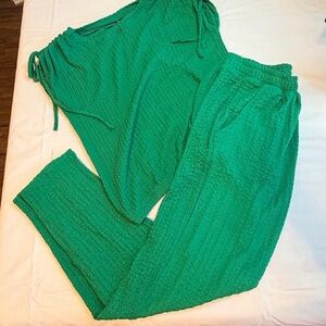 SHEIN Vibrant Green Women's Set